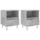  Nattbord 2 stk betonggrå 40x35x50 cm konstruert tre 8721012110120