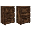 vidaXL Nattbord 2 stk røkt eik 40x35x62,5 cm konstruert tre