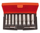 Bahco S0810L 1/4" toppesett med lange piper 4-13mm - 10 deler