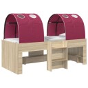  Seng med tunnel 4 pcs Sonoma eik og rød Konstruert tre