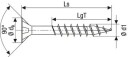 SPAX 0197000500703 Treskrue 5mm TFT A2 Eta 12/0114 5,0 X 70 100 pakning Innfesting