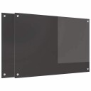  Kjøkkenbakplate 2 pcs Mørkegrå 90 x 60 cm herdet glass