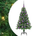  Kunstig juletre med 150 LED grønn 120 cm PVC og Stål og Plast