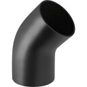 250 mm x 45° Stor radiusbøyning svart PEH Geberit