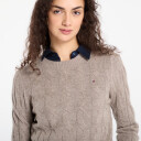 Tommy Hilfiger Soft Wool Cable C-Nk Ls Swt - Beige - S