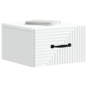  Vegghengt Nattbord 2 pcs Hvit 34,5 x 33 x 20 cm Konstruert tre