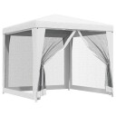 vidaXL Partytelt med 4 sidevegger av netting 2,5x2,5 m hvit