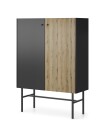 Francisca Kommode 93 cm   Svart/Eik