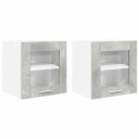  Hengende skap med lagring Riga 2 pcs Betonggrå 40 x 31 x 40 cm