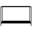 vidaXL Konsollbord svart 120x35x75 cm herdet glass