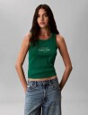 Calvin Klein Jeans Contour 2X2 Rib Graphic Tank Green L