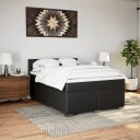  Seng med madrass boksfjær svart 140x190 cm kunstlær 3286120