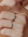 Maria Black Rose Ring Ring Sølv  female 56