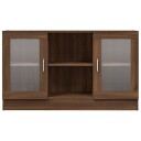 vidaXL Vitrineskap brun eik 120x30,5x70 cm konstruert tre