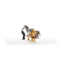 Schleich Wild Life Afrika Dyresett med Elefantunge, Sebra, Løve og Sjimpanse