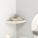 vidaXL Hj?rnehylle vegghengt eik og hvit 25x25x3,8 cm MDF