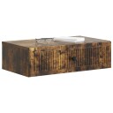 vidaXL Vegghengt Sidebord Røkt Eik 59 x 34,5 x 17 cm Konstruert tre