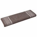  Selvlimende trappematter 15 pcs Brun 65 x 21 x 4 cm