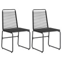  Hagestoler 2 pcs Svart 48 x 55 x 89,5 cm Rotting