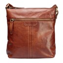 Springfield skulderveske i skinn Cognac