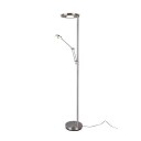 Trio Lighting Gulvlampe Barrie Børstet stål