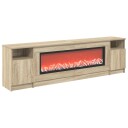 vidaXL Elektrisk peis Sonoma 165 x 28,5 x 47 cm Konstruert tre