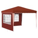 vidaXL Pop-up Festtelt 288 x 288 x 245 cm Terrakotta Oxford Stoff