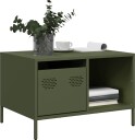  Salongbord olivengrønn 68,5x50x43,5 cm kaldvalset stål 8721102930416