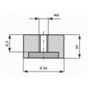 SuperMagneter Alnico Pot Magnet Ø 35 X 20 Mm   Innvendig Gjenge M6   Tåler 450°c