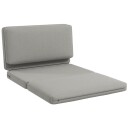 Northio Gulvsofa 3-i-1 sammenleggbar sovesofa med fløyelslook polstret kan holde opptil 240 kg for soverom stue lys grå