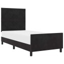  Sengramme Svart 90x200 cm Velur