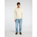 Selected Slhreuben Ls Knit Relaxed Crew Neck   Cream   M