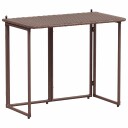 vidaXL Sammenleggbart hagebord brun 90x51x75 cm polyrotting