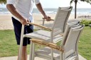 Lifestyle Garden Portals spisegruppe Teak/hvit 4 stoler & bord 95x95 cm