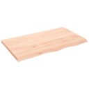 vidaXL Vegghylle 100x60x4 cm ubehandlet heltre eik