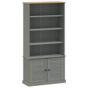 vidaXL Bokhylle VIGO gr? 85x35x170 cm heltre furu