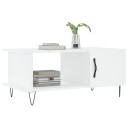 vidaXL Salongbord hvit 90x50x40 cm konstruert tre