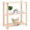 vidaXL Lagringshyller 3 etasjer 5 stk 80x38x90cm heltre furu 150kg