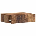 vidaXL Vegghengt Sidebord Gammelt tre 59 x 34,5 x 17 cm Konstruert tre