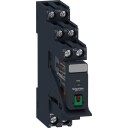 Schneider Electric RXG21B7PV relé med stikkontakt+test 2C/O 10A 24VAC
