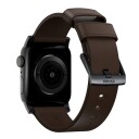 Nomad Leather Strap - Brown/black- Apple Watch Ultra 2/1 (49mm)9/8/7 (45mm)/6/SE/5/4 (44mm)/3/2/1 (42mm)