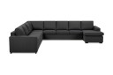 Crazy 7 seters Vendbar U formet XX Large Hjørnesofa med Divan i Stoff   Mørk grå