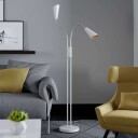 Lucande Medira gulvlampe, to lyskilder, hvit