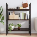 vidaXL Vegghylle m?rkegr? 100x40x4 cm behandlet heltre eik
