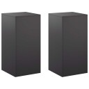 vidaXL Planteholder 2 pcs Svart 40 x 40 x 80 cm Stål