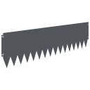 vidaXL Gjerdekant 10 pcs 103 x 30 cm Stål Antrasitt