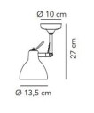 Rotaliana Luxy H0 Vegglampe/Taklampe Alu/Mat Hvit