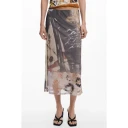 Desigual Dame Skjørt Beige XL,