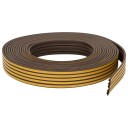 vidaXL Selvklebende vindusforsegling Brun 9 x 6 mm 50 m EPDM Skum