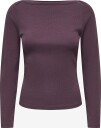 JDY Jdymalli L/S Boatneck Top 280 Jrs Noos   PLUM PERFECT   XS